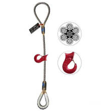 Single-Part Body Mechanically Spliced Wire Rope Slings with Choker Hooks